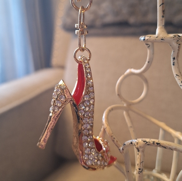 Sparkly High Heel Purse Charm Keychain - Picture 5 of 6